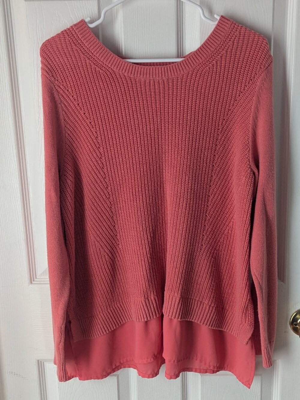 Croft and barrow peachy pink sweater - XL
